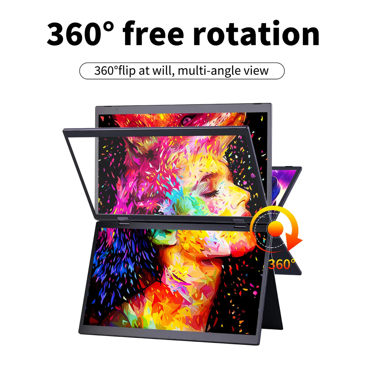 15.6-Inch Dual Screen Portable Monitor – Full HD IPS Touch