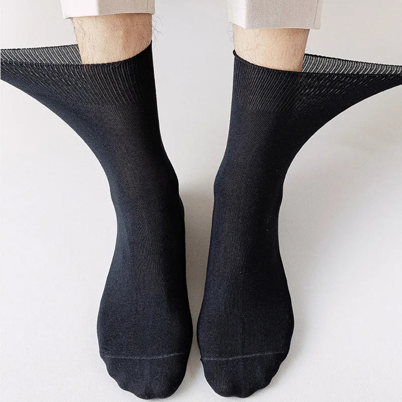 Plus Size Diabetic Varicose Vein Socks – 3 Pairs Cotton Loose Mouth EU 35-50 Men & Women