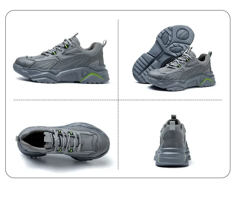 Steel Toe Safety Sneakers – Kevlar Anti-Puncture Insulated Work Shoes