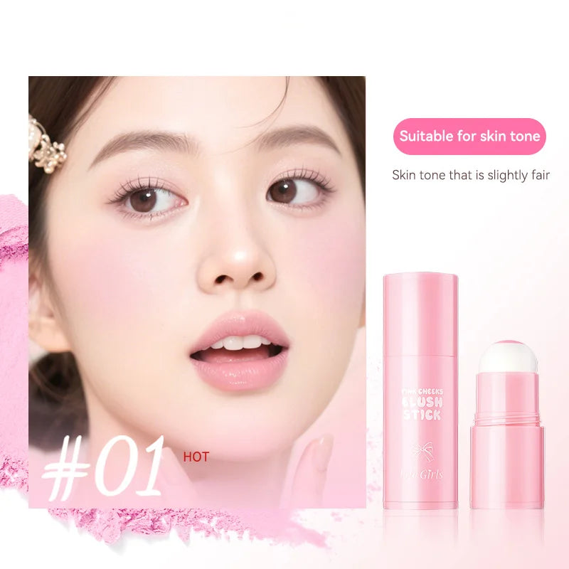Korean Pink Two-Ball Blush Sponge Applicator — Instant Glow