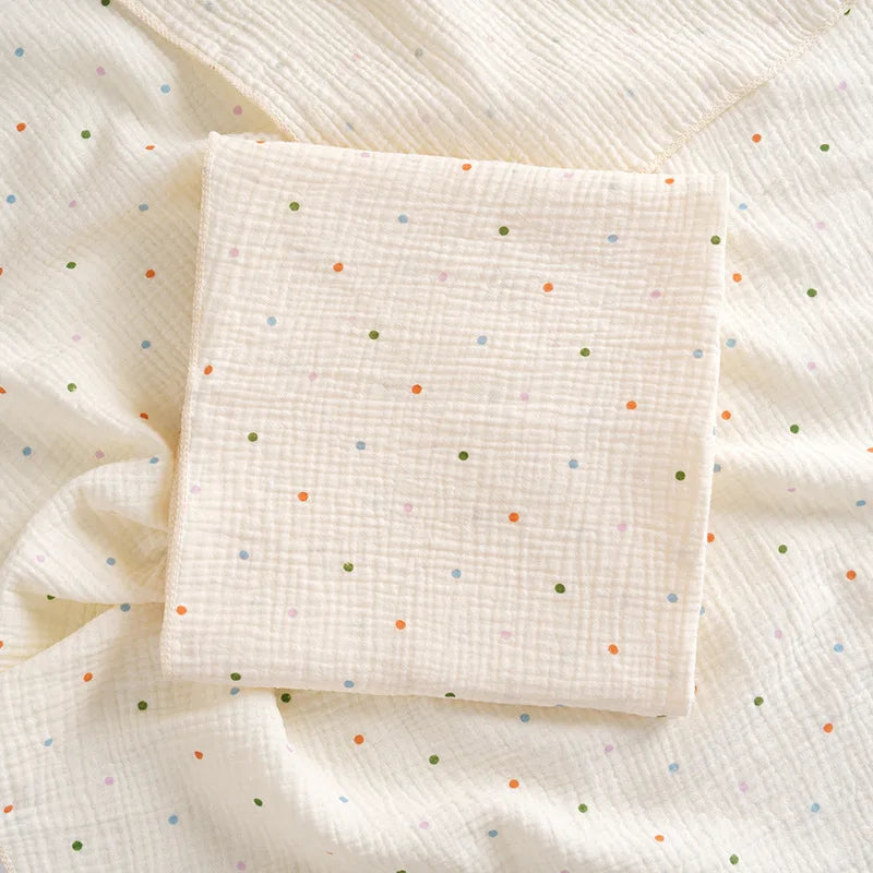Cartoon Print Cotton Muslin Baby Swaddle Blanket – Soft Breathable Newborn Receiving Blanket