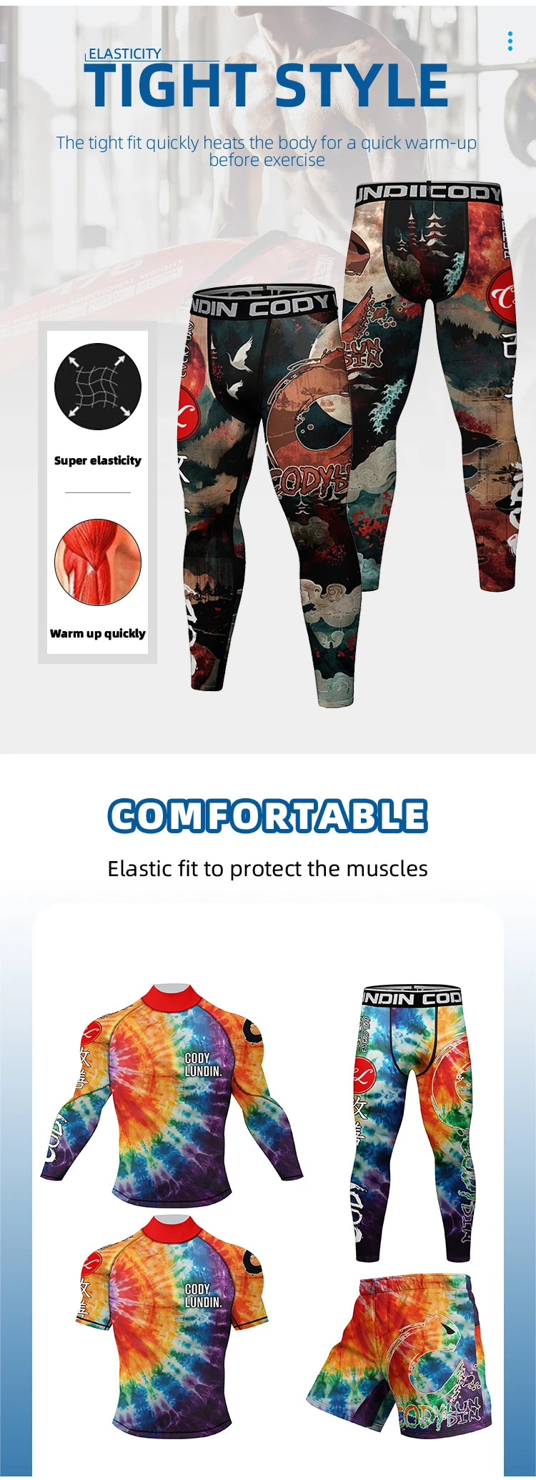 Men's MMA Rash Guard 4-Piece Fight Set – Sublimation Print Grappling Suit