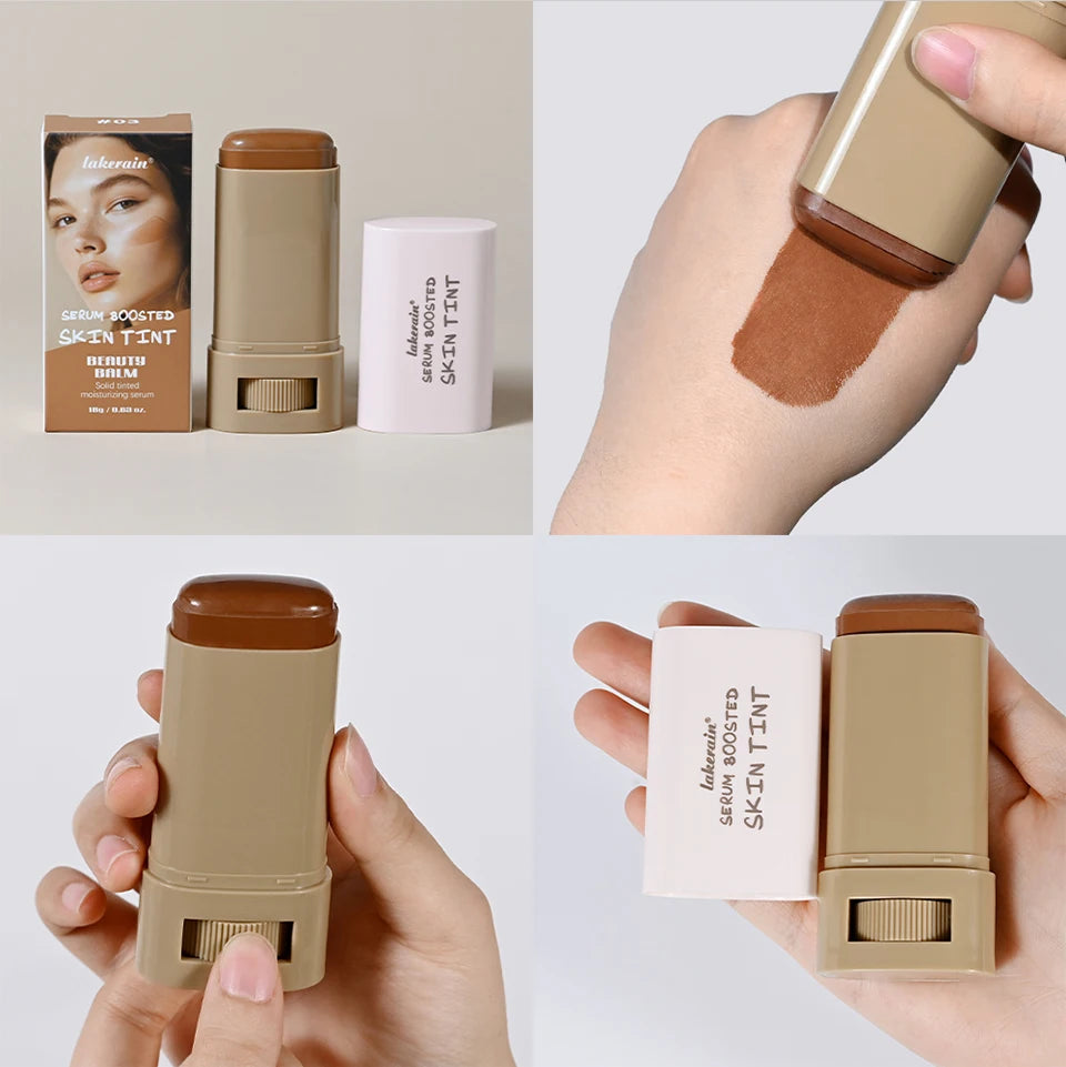 Skin Tint Foundation Stick — Waterproof Nourishing Tinted Serum Contour Balm