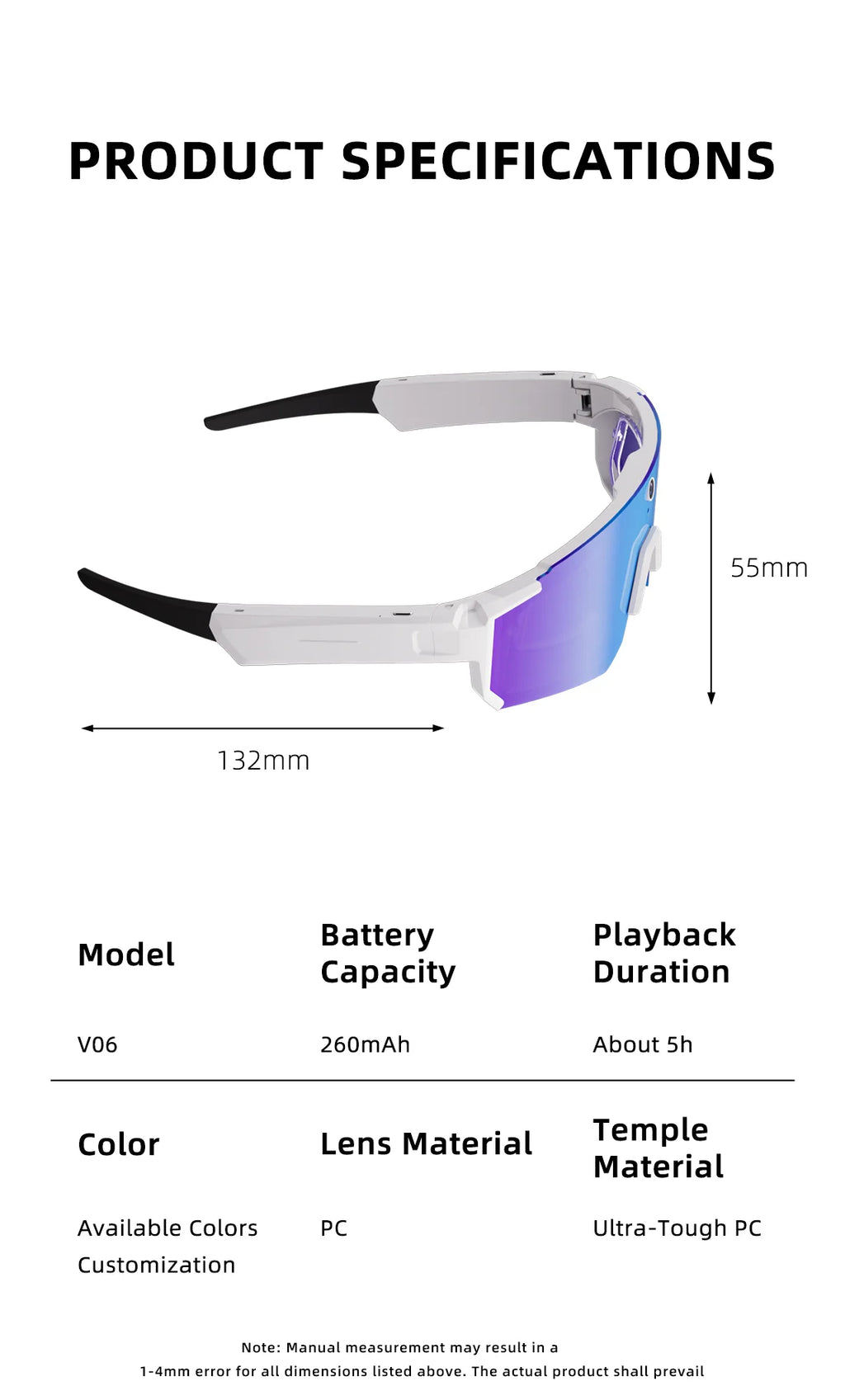 See It. Record It. Share It. — AI Smart Glasses with 800MP Camera, Anti-Shake HD Video & Bluetooth Calling