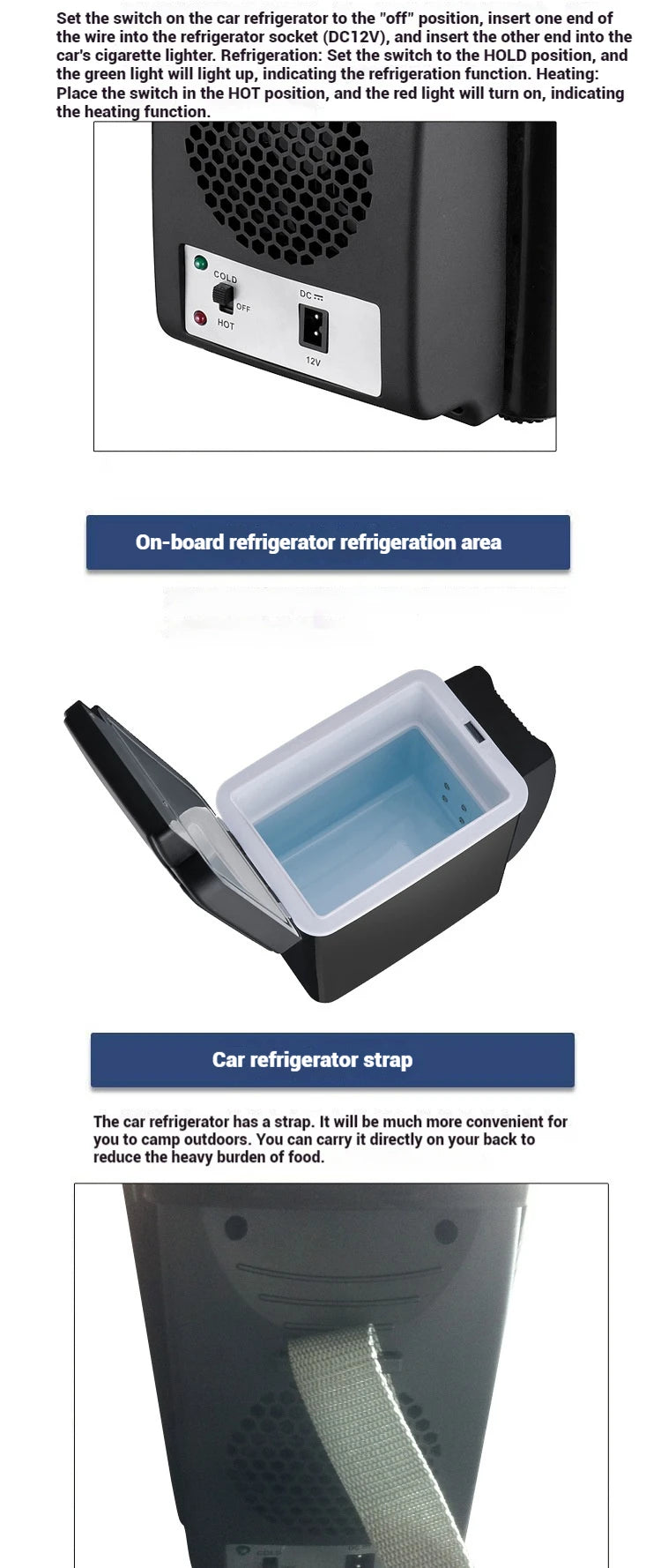 6L & 8L Small Car Refrigerator — 12V/24V Portable Fridge for Home & Camping, Cool & Frozen Drinks for Car & Truck