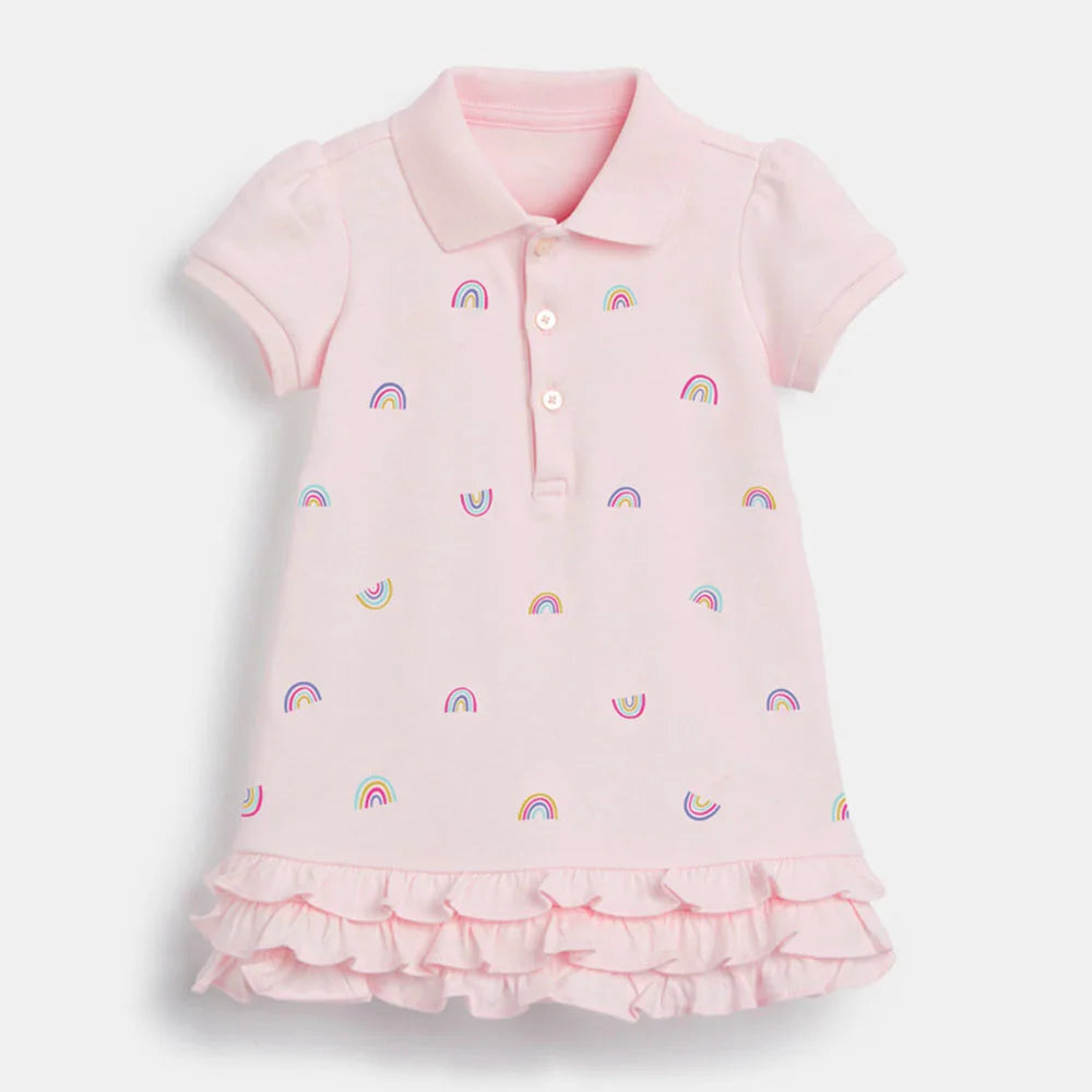 Rainbow Ruffle Girls Princess Dress — Summer Costume Casual Dress for Kids