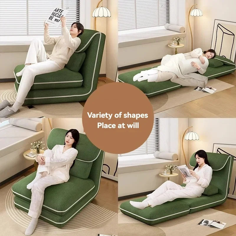 Foldable Fabric Sofa Bed — Lazy Tatami Lounge Chair