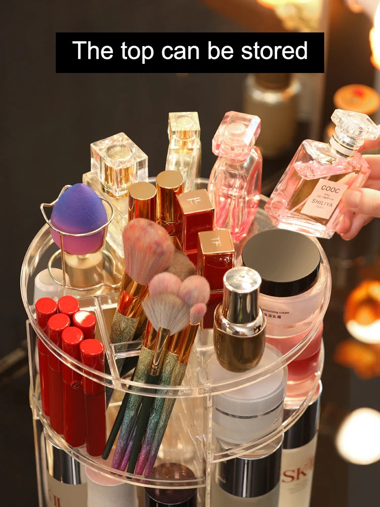 360° Rotating Adjustable Skincare Storage Rack