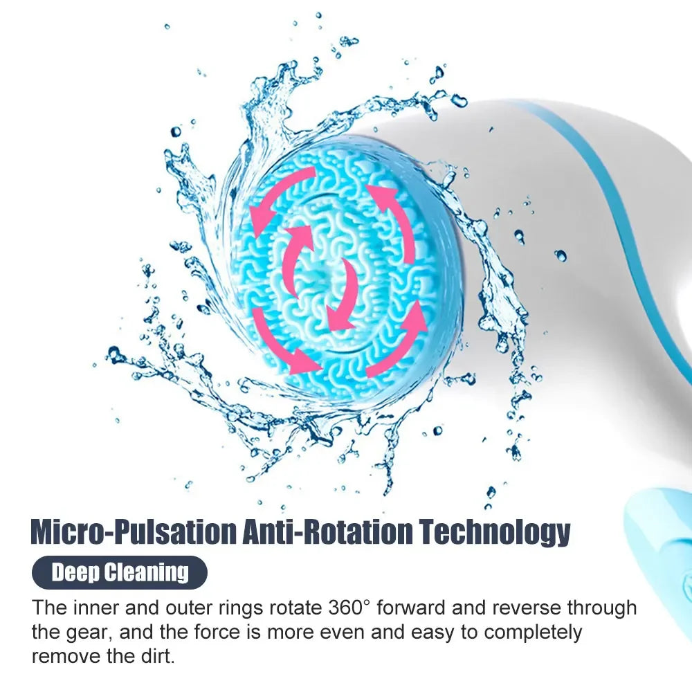 3-in-1 Electric Sonic Facial Cleansing Brush