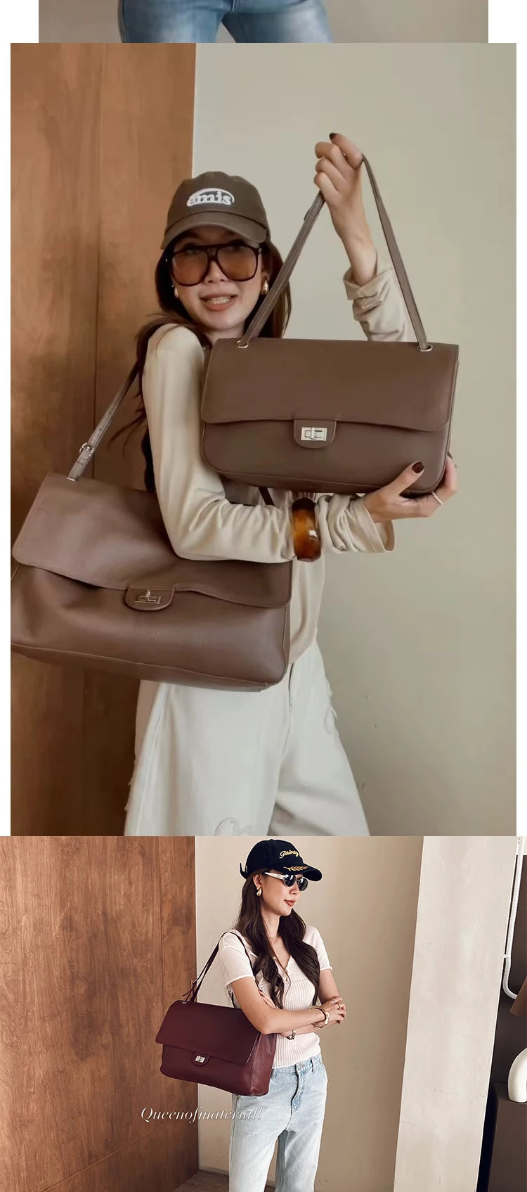 Head Layer Cowhide Leather Commuter Tote Bag – Large Capacity Crossbody Shoulder Bag for Women