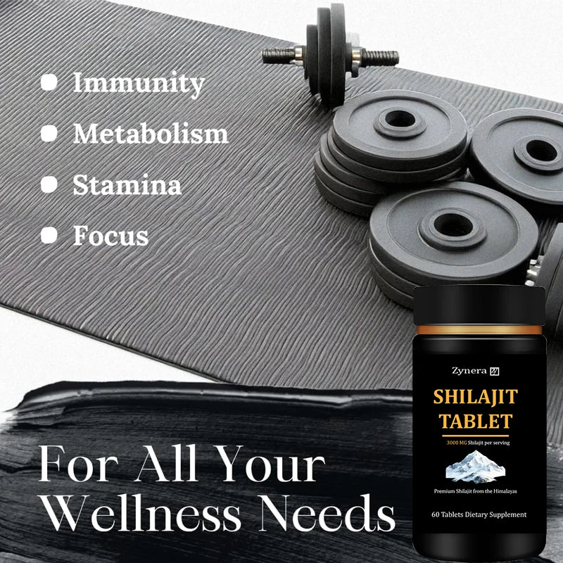 Shilajit Ashwagandha Black Maca Men’s Health Capsules — Energy, Stamina & Vitality Support