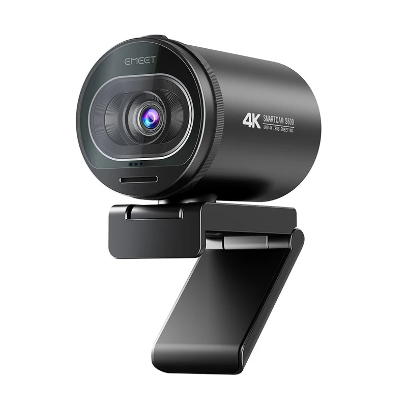 EMEET S600 4K Webcam – Sony UHD Sensor, 1080P 60FPS, 300ms Autofocus, Dual Mic, Privacy Cover