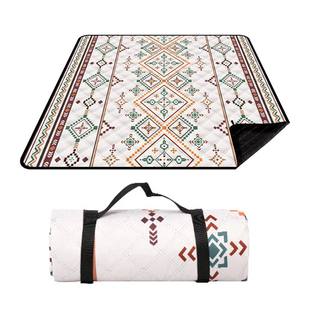 Waterproof Picnic Blanket – 200x200cm Large Beach Mat with Carrying Handle for Camping & Outdoor
