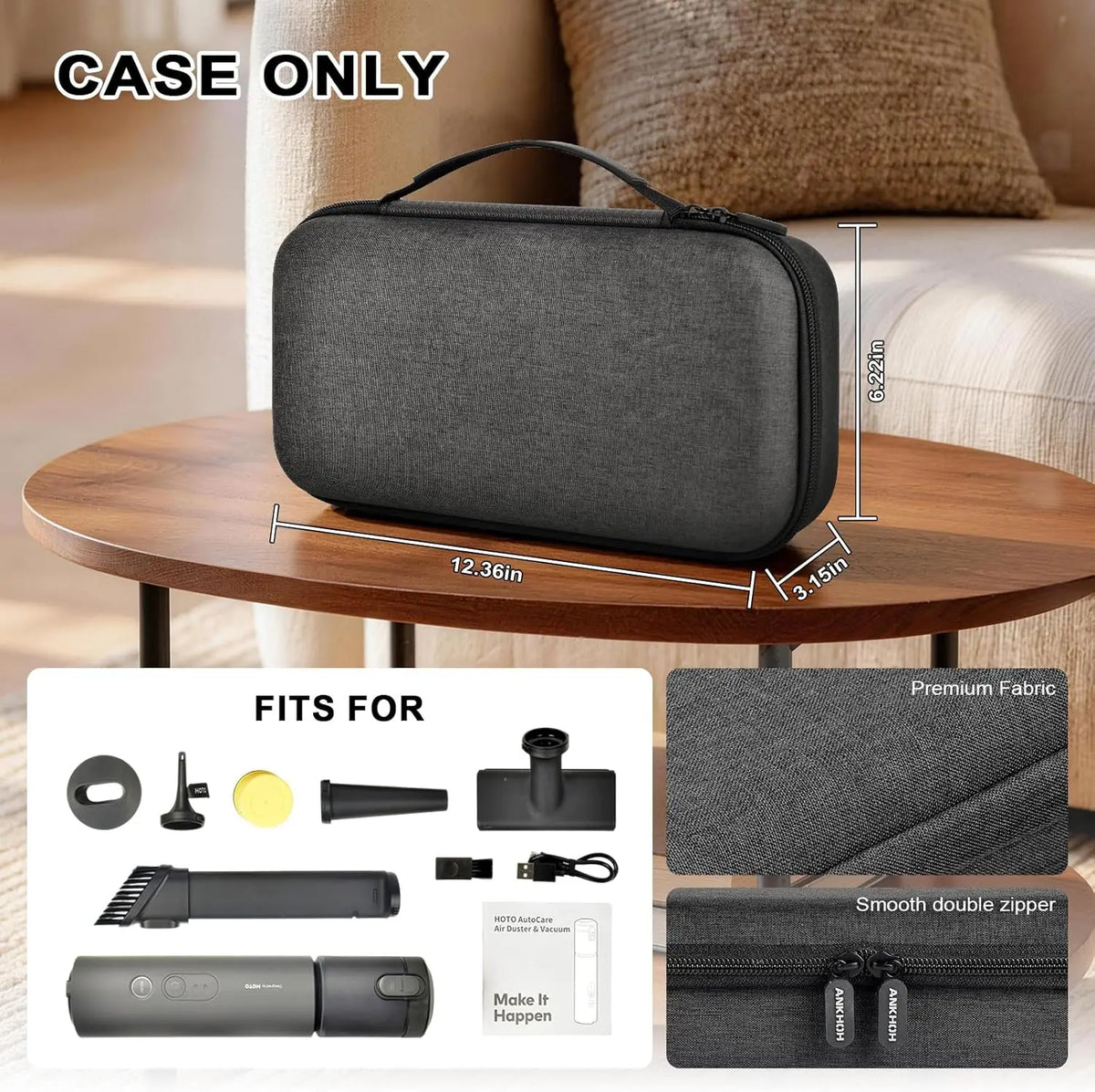 Car Vacuum Storage Case – Hard EVA Organizer for HOTO
