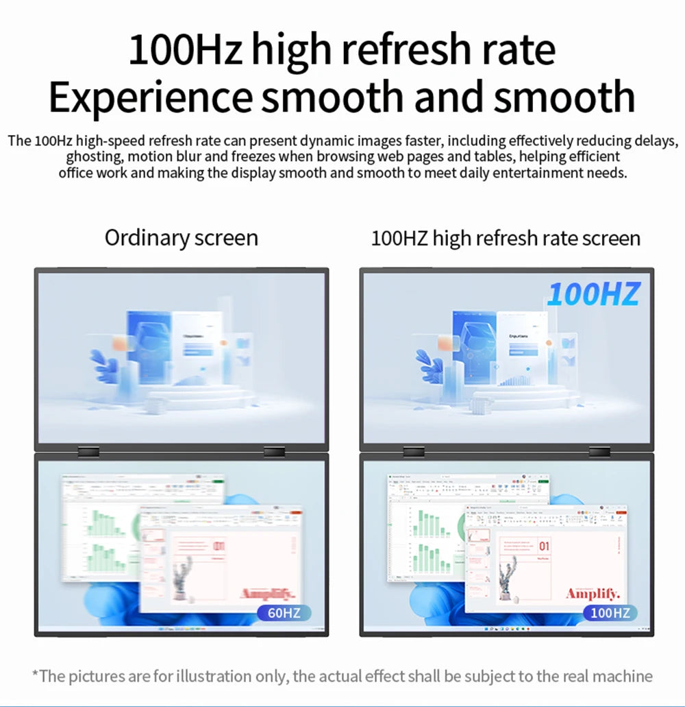 18.5-Inch Dual Portable Monitor – Full HD Folding Screens