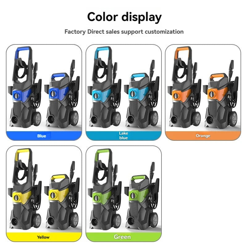 2400W High-Pressure Electric Car Washer – 140 Bar, 220V, Multiple Hose Lengths