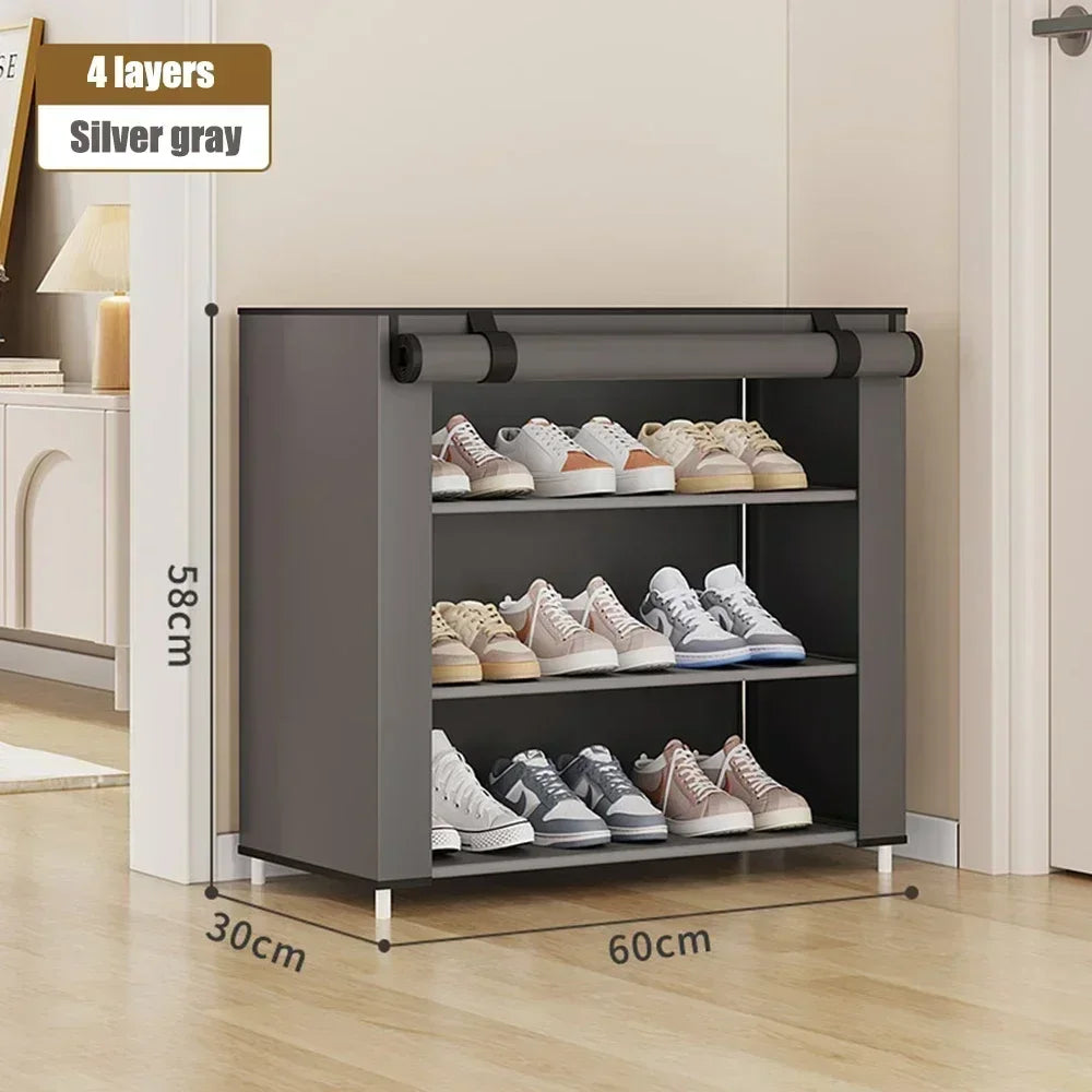 Multi-Layer Dustproof Shoe Rack Cabinet — Entryway Storage