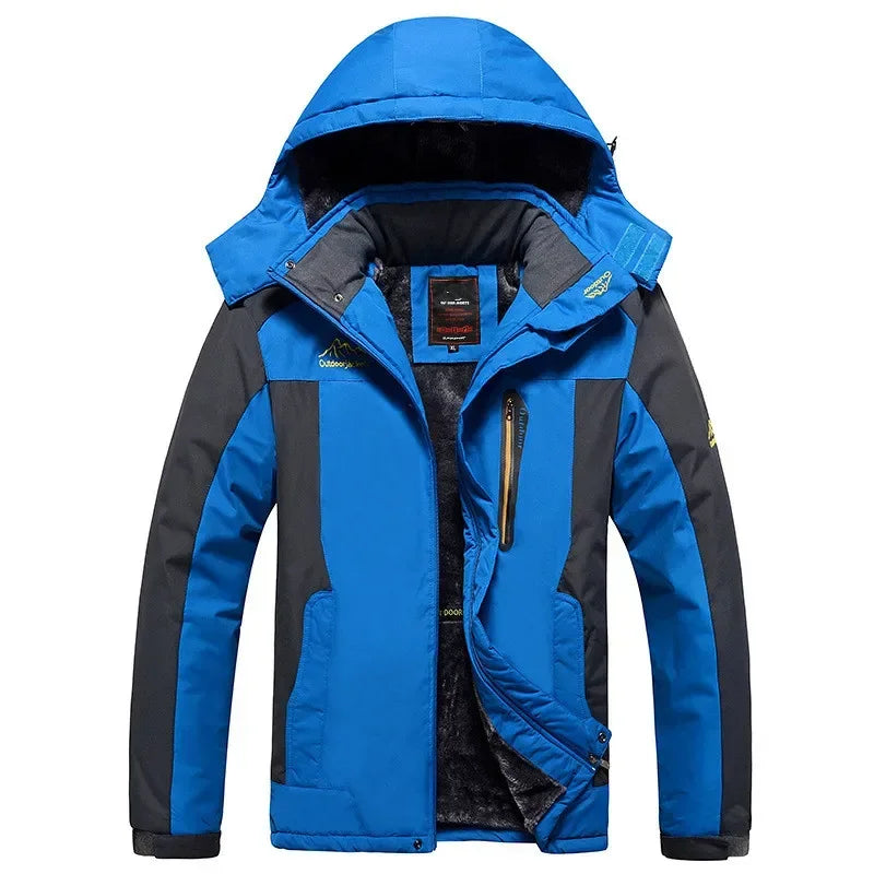 Men's Thick Waterproof Hooded Parka – Plus Size Military Fleece Jacket up to 9XL
