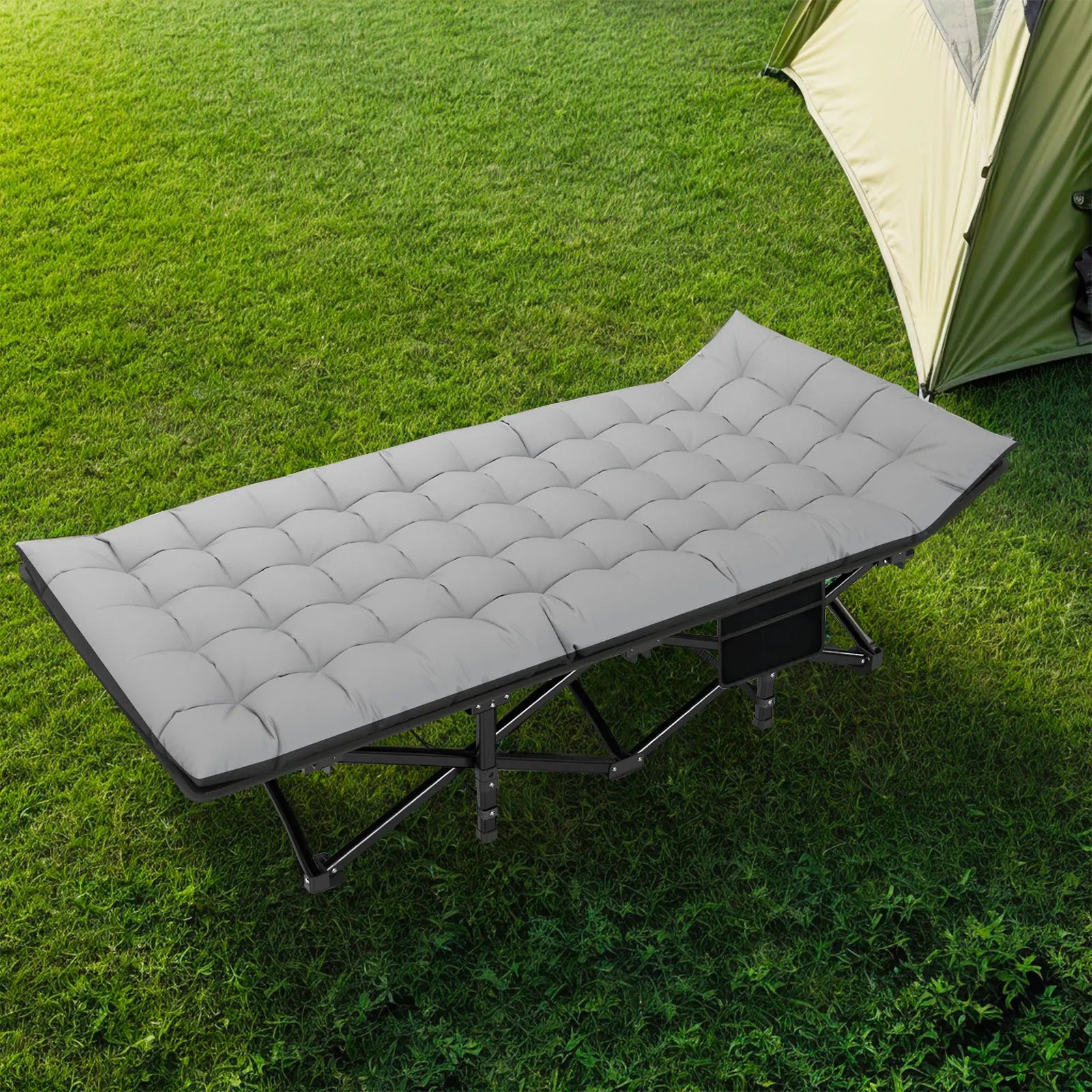 Folding Camping Cot – Heavy Duty 200KG Capacity, Portable Outdoor Bed for Adults, Beach, RV & Home