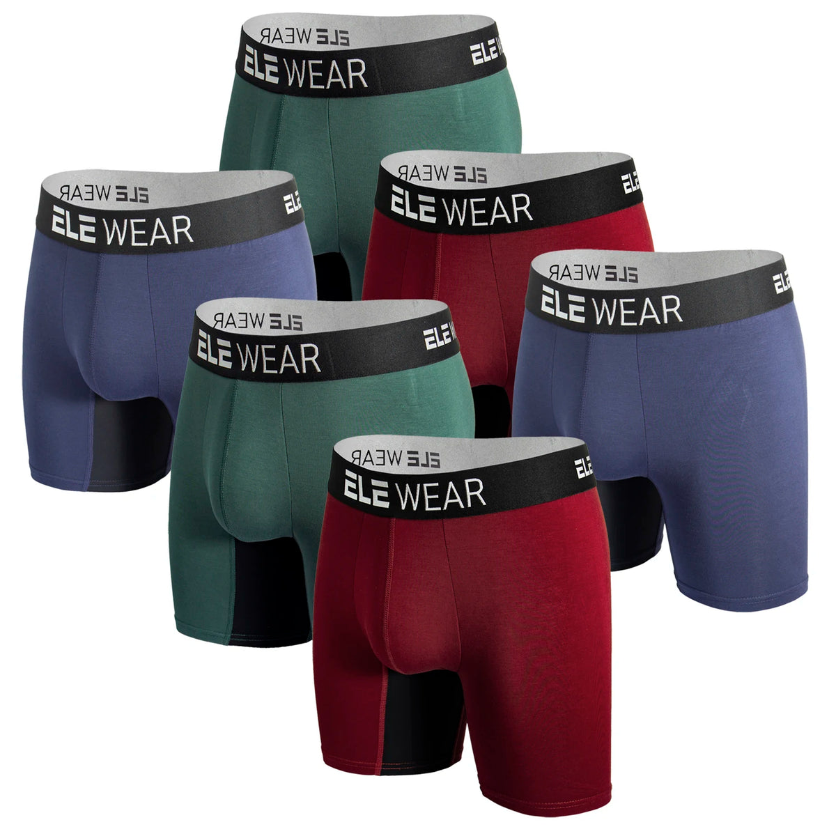 Men's Bamboo-Blend Stretch Boxer Briefs, 6-Pack