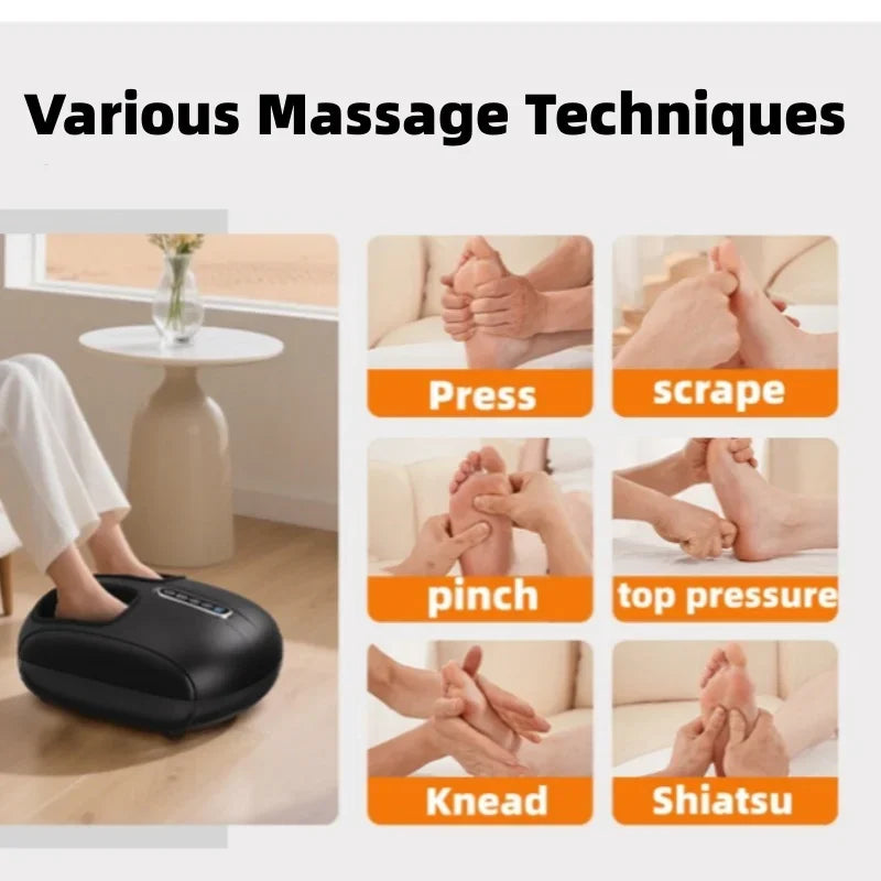Jinkairui Automatic Foot Massage Machine — Full Wrap Rollers, Sole Kneading & Airbag Pressing