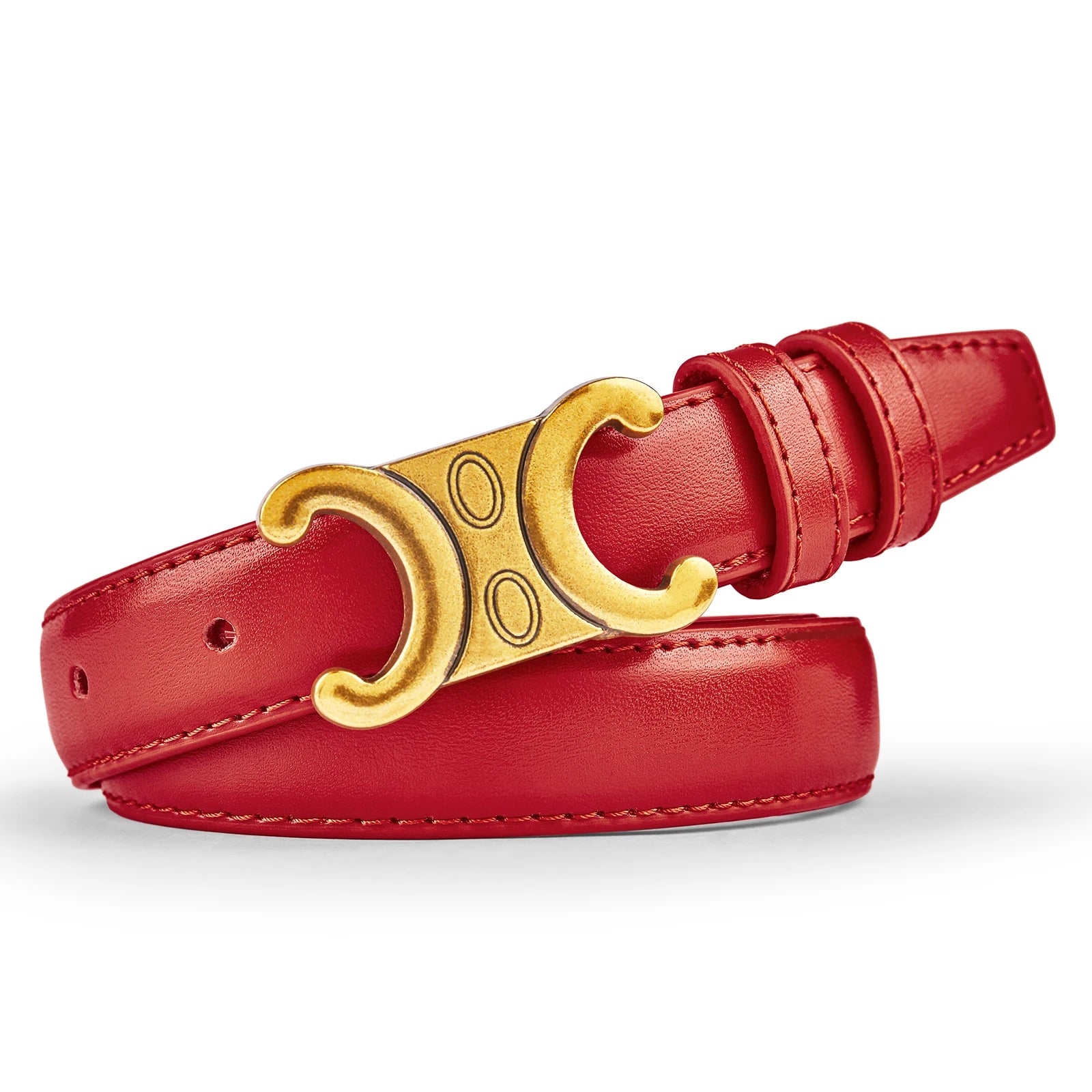 Double C Designer Fashion Belt — Versatile Waist Belt for Dresses & Jeans
