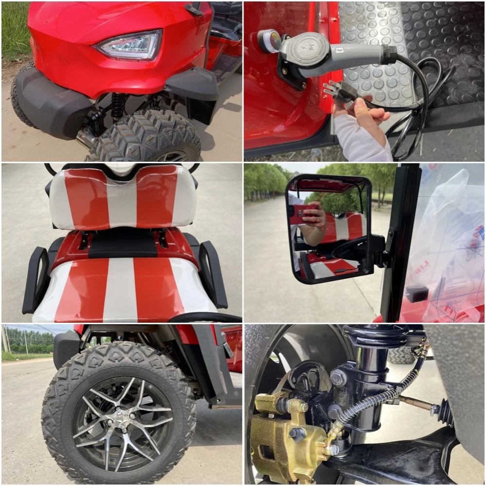 Supreme Luxury Electric Golf Cart — 4WD Off-Road 2/4/6 Seater, 48V–72V, 4–7.5kW