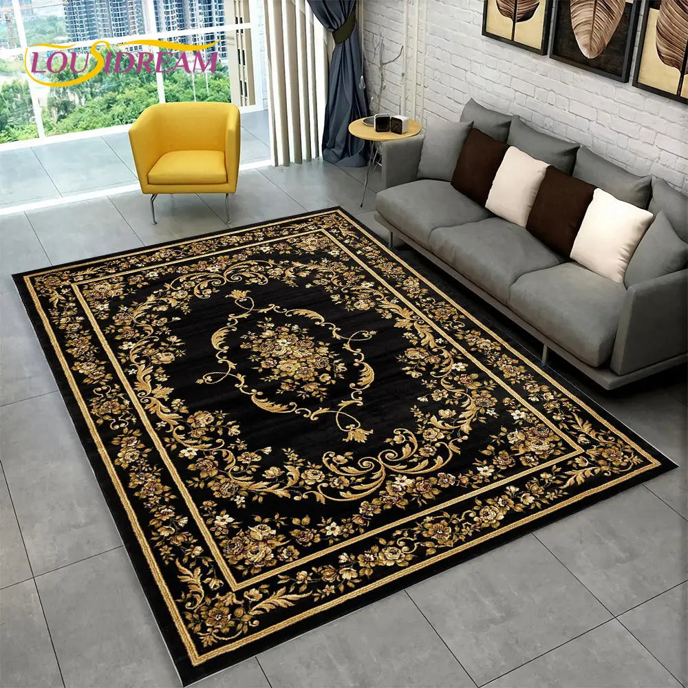 Turkey Persian Bohemian Area Rug Large,Carpet Rug for Living Room Bedroom Sofa Doormat Decoration,Kid Play Non-slip Floor Mat
