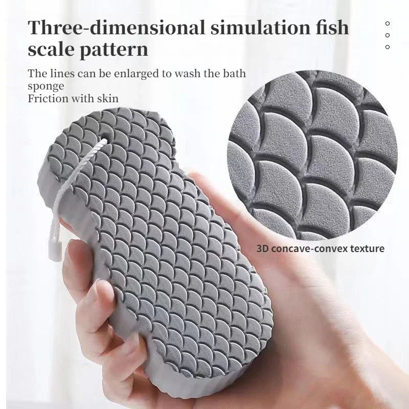 Soft Sponge Body Scrubber for Baby & Adults – Exfoliating Bath Scrub Sponge & Dead Skin Remover