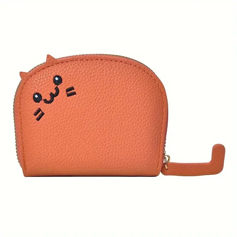 Cartoon Cat Shaped Wallet – Faux Leather Multi-Card Holder & Coin Purse for Women