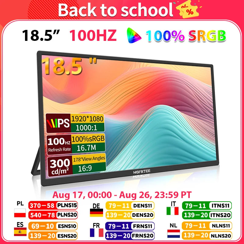 18.5-Inch Portable Monitor – 100Hz Full HD IPS