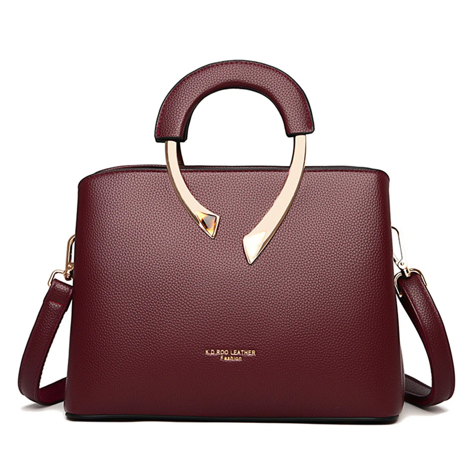 VANDERWAH Luxury Microfiber Leather Casual Tote Bag – Designer Shoulder Crossbody Handbag for Women