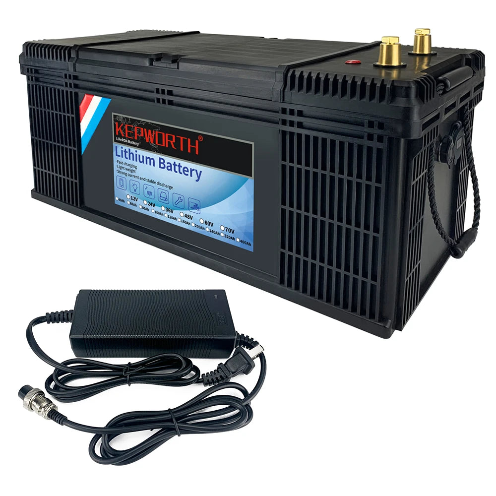 24V 100Ah LiFePO4 Lithium Iron Phosphate Battery — Deep Cycle for Solar, RV & Marine