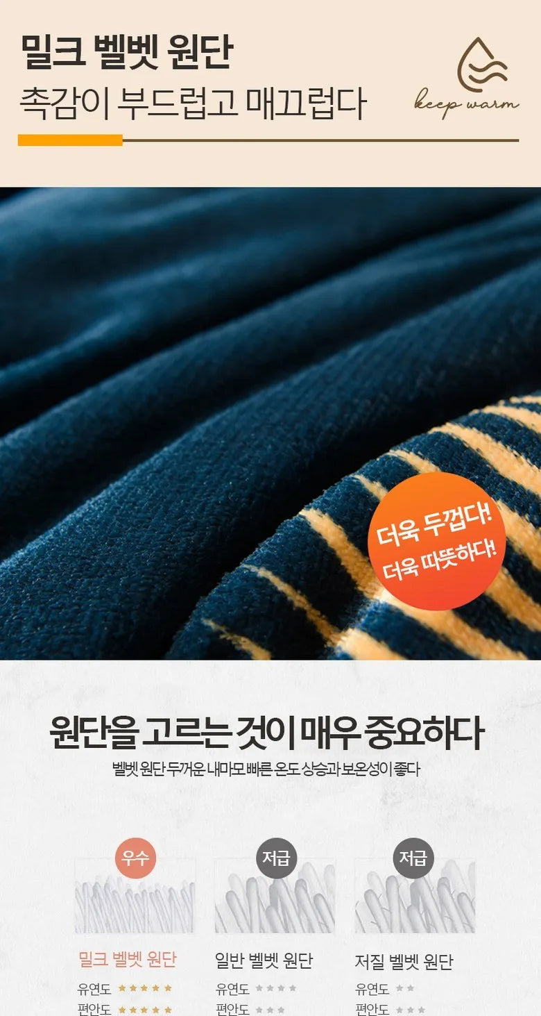 Plaid Yarn-Dyed Flannel Fleece Comforter – Thick Winter Blanket in 7 Colors, 3 Sizes