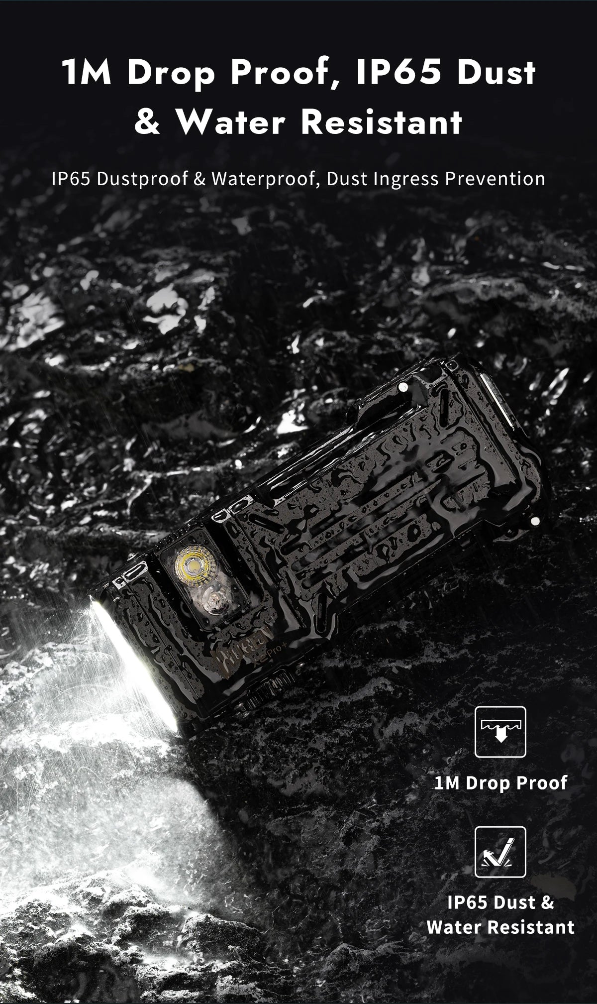 WUBEN X2 PRO+ 1500 Lumen USB-C EDC Flashlight – Dual 920mAh Battery, Pocket Clip & Magnetic Tail