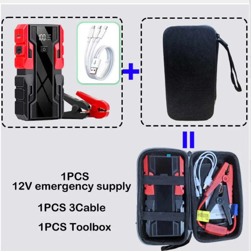 12V Portable Jump Starter – USB Power & Multi-Mode LED