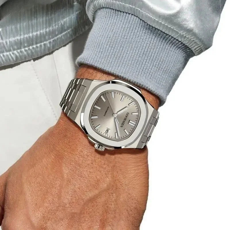 Men's Luxury Steel Strap Quartz Wristwatch | Luminous Waterproof Dress Watch