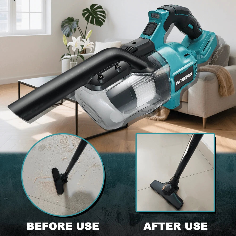 Cordless Handheld Electric Vacuum Cleaner — Makita 18V Battery Compatible, Portable for Hard Floor, Carpet, Car & Pet Hair