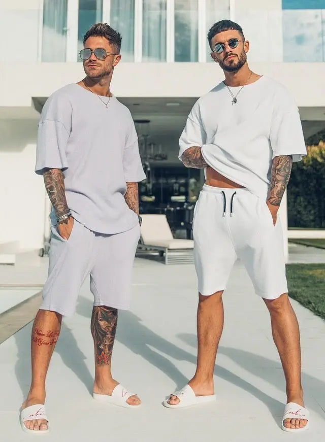 Men's Basketball Sport Outdoor Leisure Set – Loose Comfortable Holiday Casual Suit (Up to 6XL)