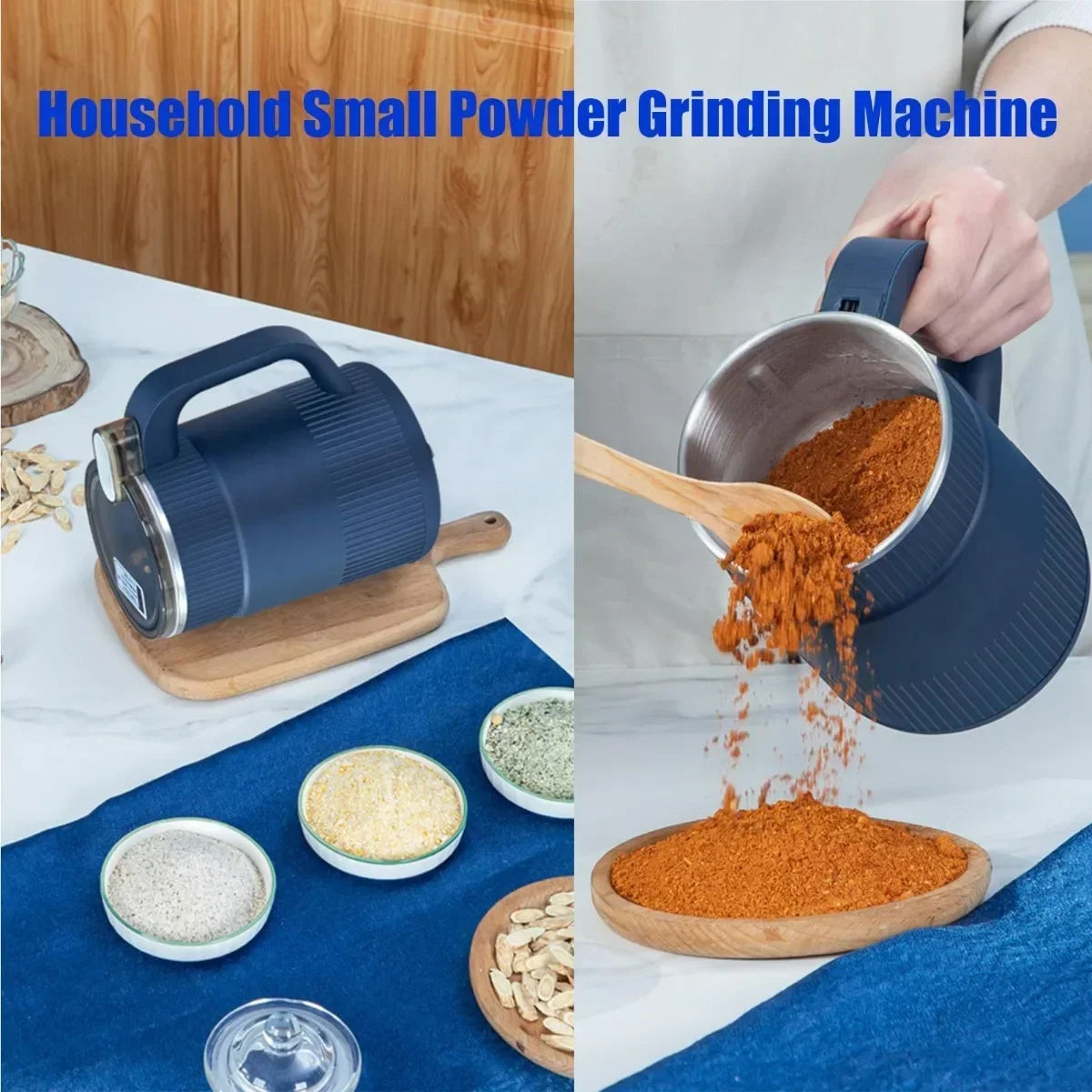 Electric Coffee & Grain Grinder – 500ml Stainless Steel, Beans, Grains & Spice Mill for Kitchen