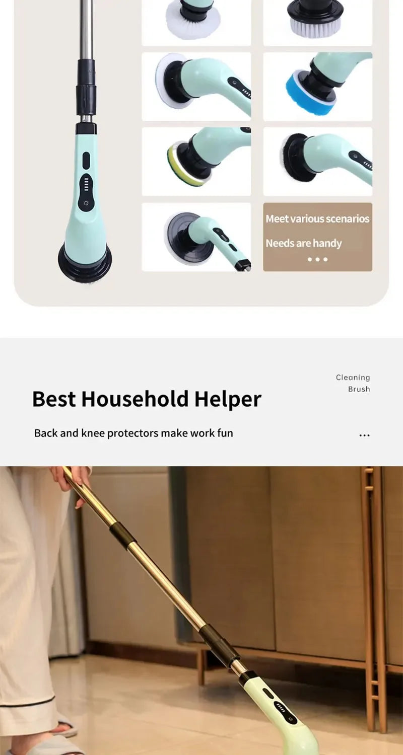Cordless Electric Spin Scrubber – Rechargeable Power Brush for Kitchen, Bathroom, Toilet & Tile Grout