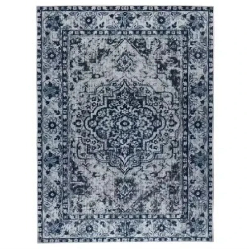American Retro Style Large Area Rug – Anti-Slip Washable Carpet for Living Room & Bedroom