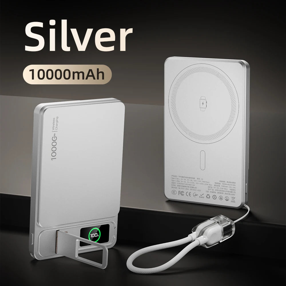 10000mAh Slim Power Bank — Lightweight Portable Charger for Everyday Carry