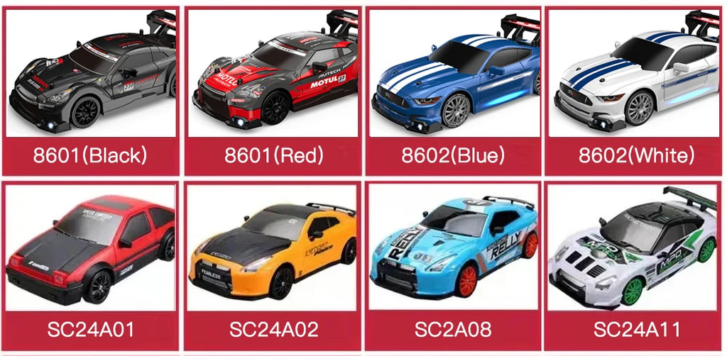 1:24 Scale 4WD RC Drift Car – 20KM/H High Speed LED Racing Vehicle