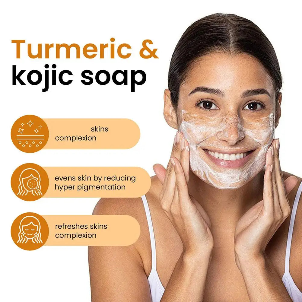 Turmeric Lemon Kojic Acid Soap Bar – Brightening, Dark Spot & Acne Facial & Body Soap