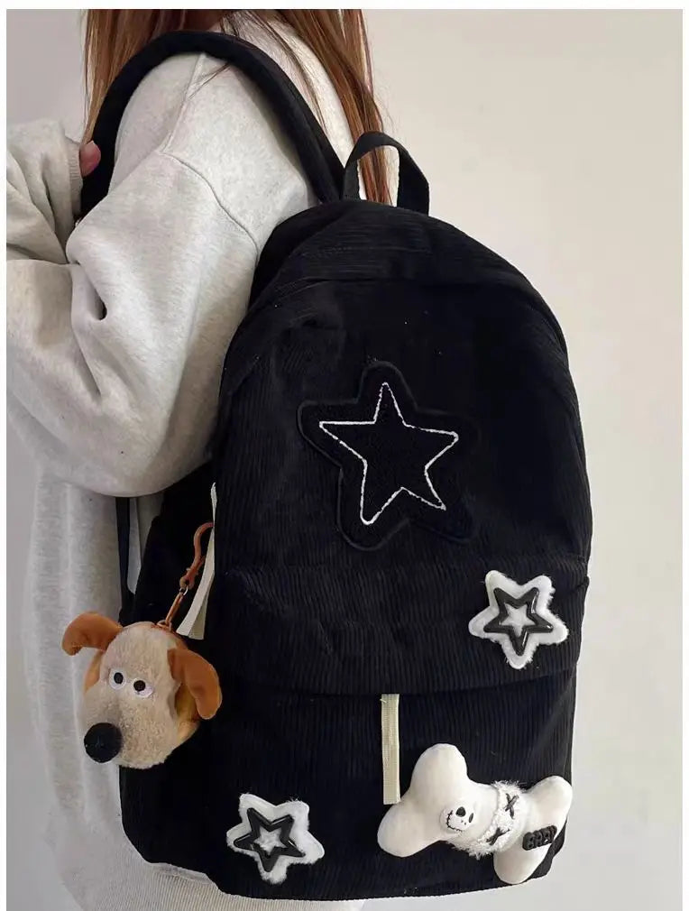 Corduroy Backpack – Girls School & Everyday Book Bag