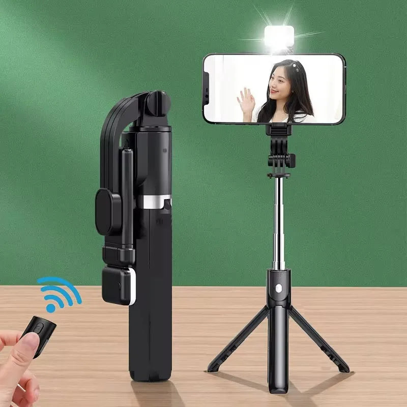 Smartphone Tripod Selfie Stick with Bluetooth Remote