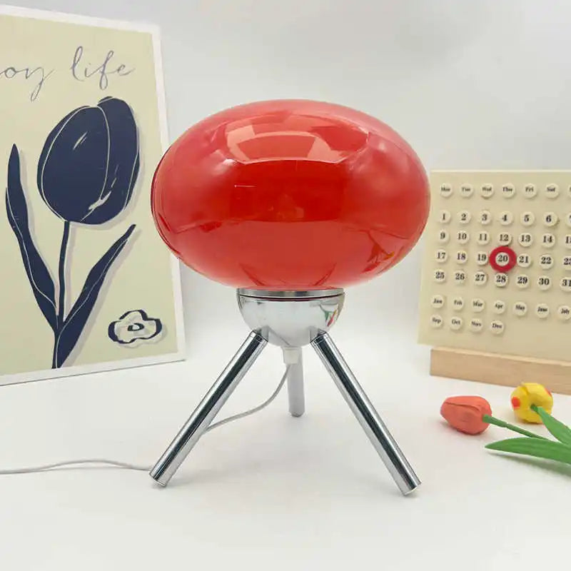 Glass Mushroom Table Lamp – Touch & Dimming
