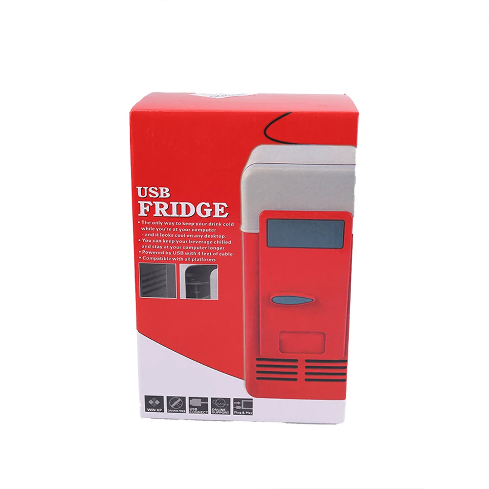 USB Mini Portable Refrigerator – Beverage Cooler & Warmer for Car, Laptop & Office