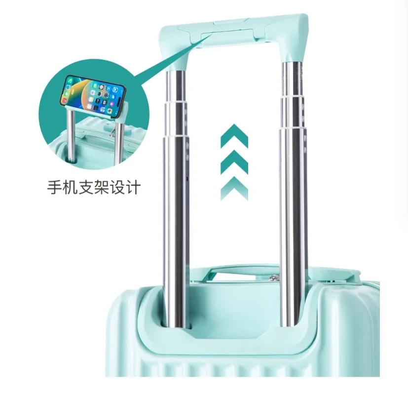 14-Inch Boarding Luggage – Cup Holder & Phone Holder